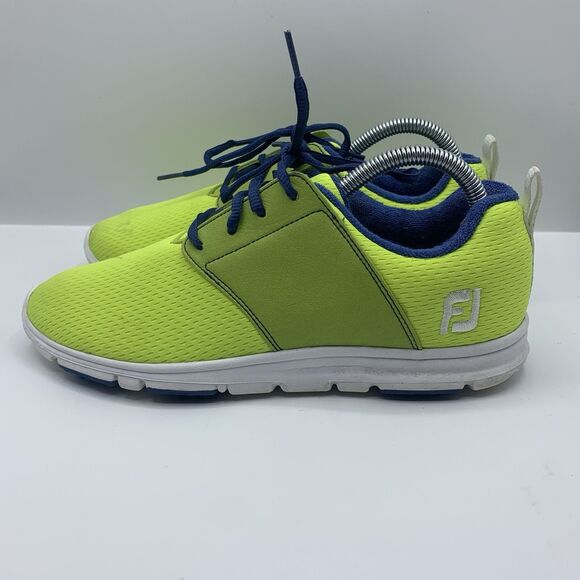 FootJoy EnJoy Women's Golf Shoes Soft Spike Off Neon Yellow 95709 Size 8.5 M - Picture 1 of 8